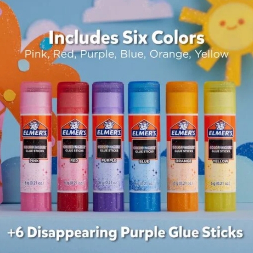 ⏰️♡Elmer’s Color 'n Glitz Glue Sticks